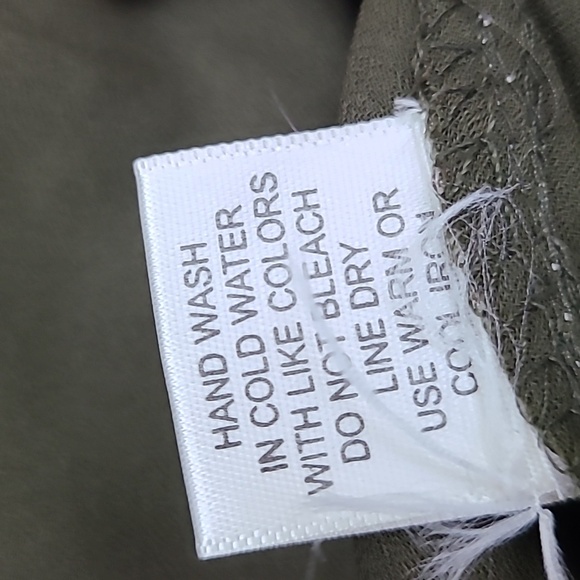 NEW GLORY Women's Green Peasant Blouse Lace Up Front with Bell Sleeves -Size 2X - Picture 9 of 12